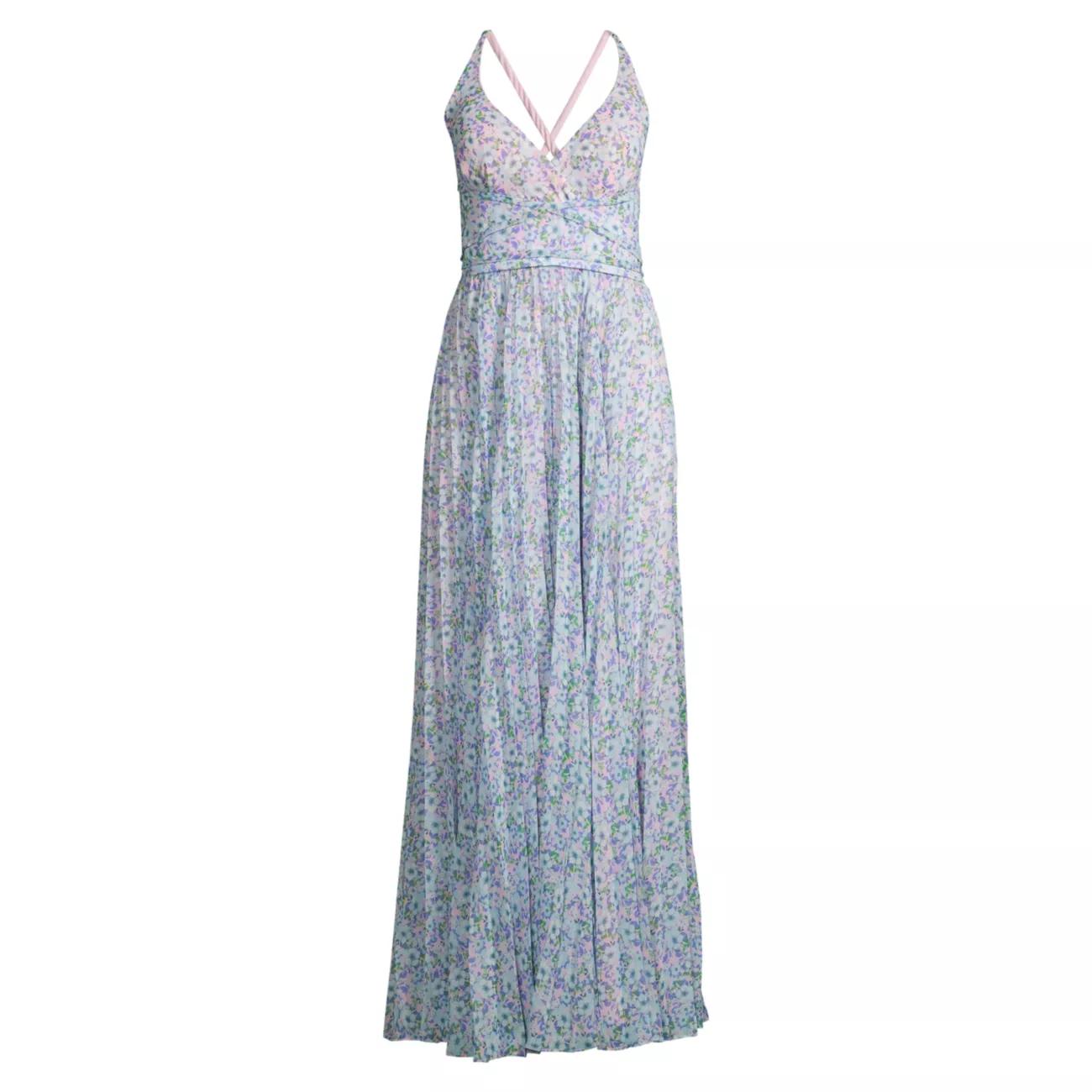 Плиссированное шифоновое платье макси с цветочным принтом Laundry by Shelli Segal