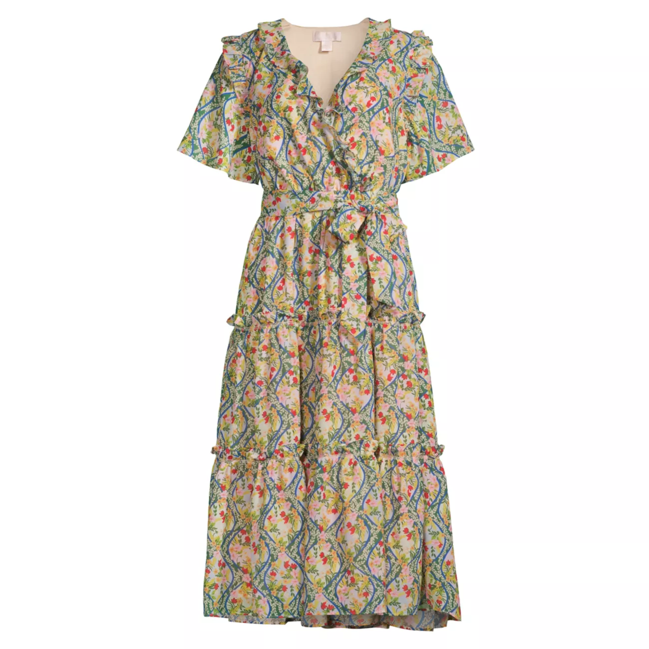 Шифоновое платье миди с цветочным принтом RACHEL PARCELL
