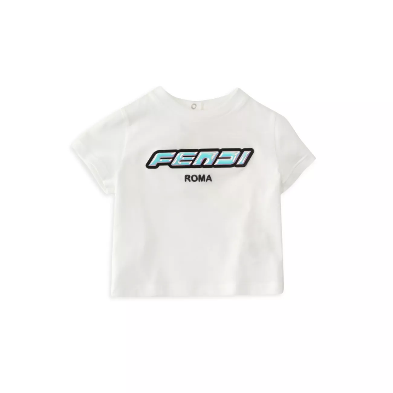 Хлопковая футболка с узором FF для маленьких девочек FENDI