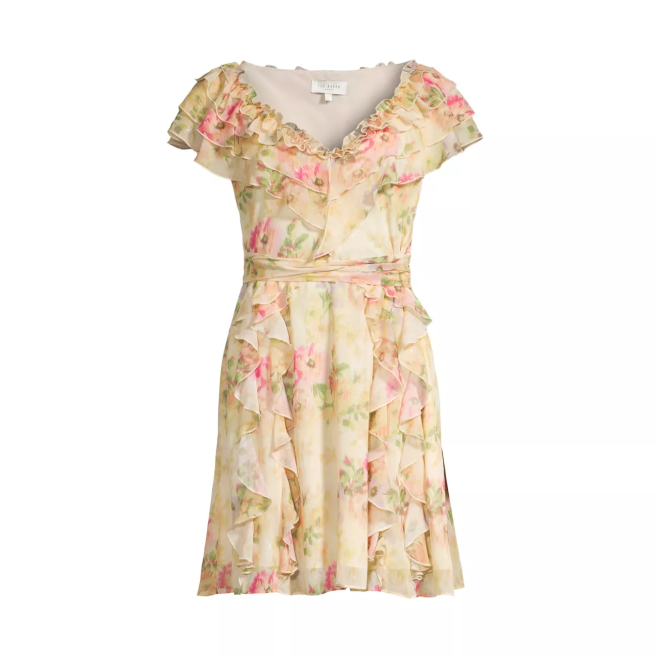Ammiah Floral Ruffled Minidress Ted Baker