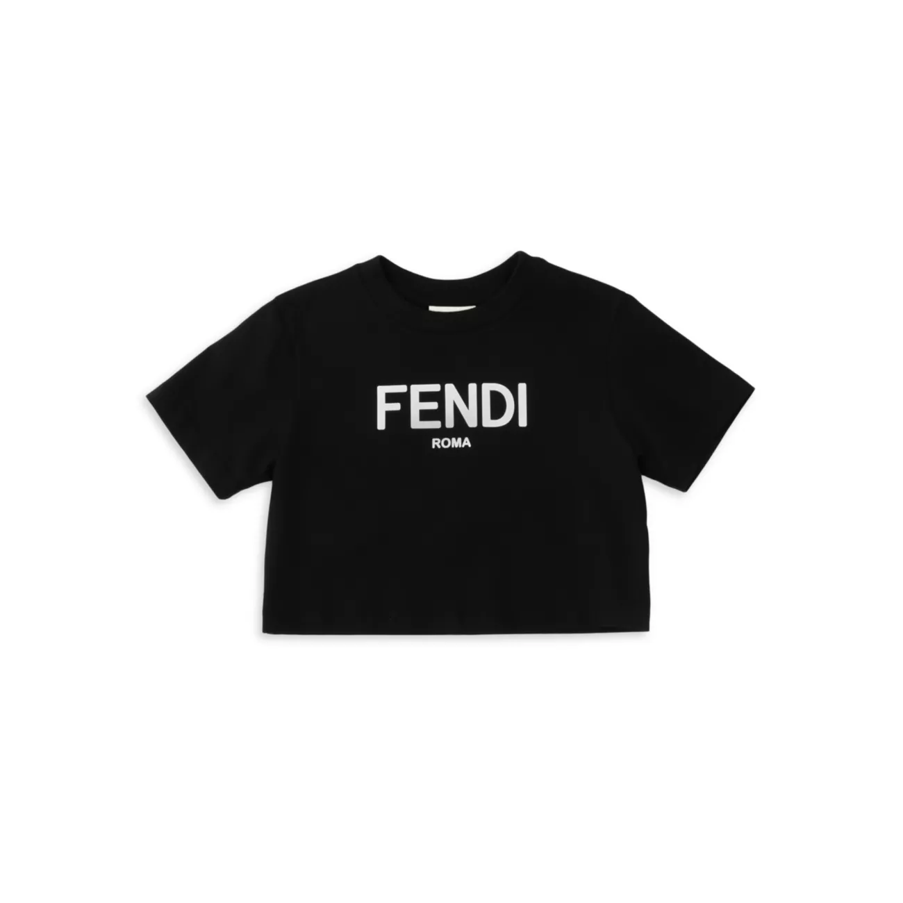 Маленькая девочка и усилитель; Укороченный топ с логотипом для девочек FENDI