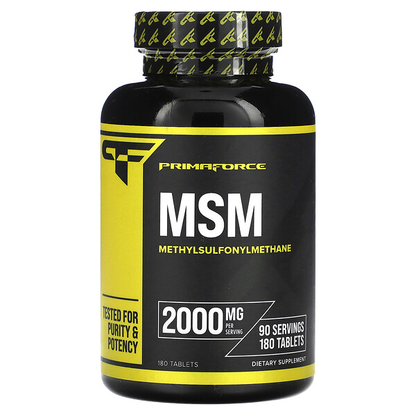 МСМ, 2000 мг, 180 таблеток Primaforce