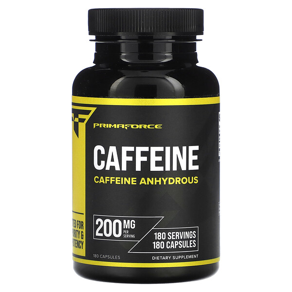 Кофеин, 200 мг, 180 капсул Primaforce
