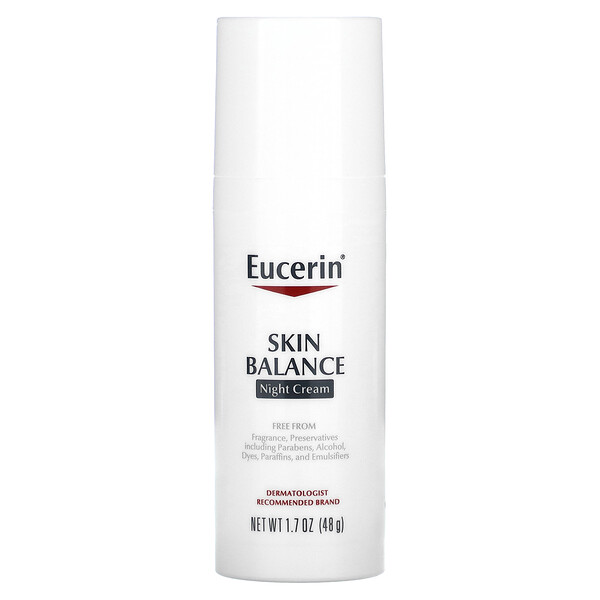 Skin Balance, Ночной крем для лица, 1,7 унции (48 г) Eucerin