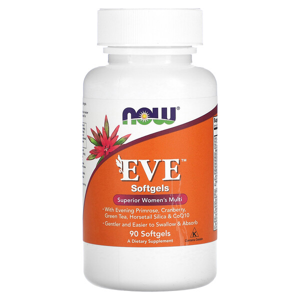 EVE, Высококачественный Женский Мультивитамин - 90 мягких капсул - NOW Foods NOW Foods