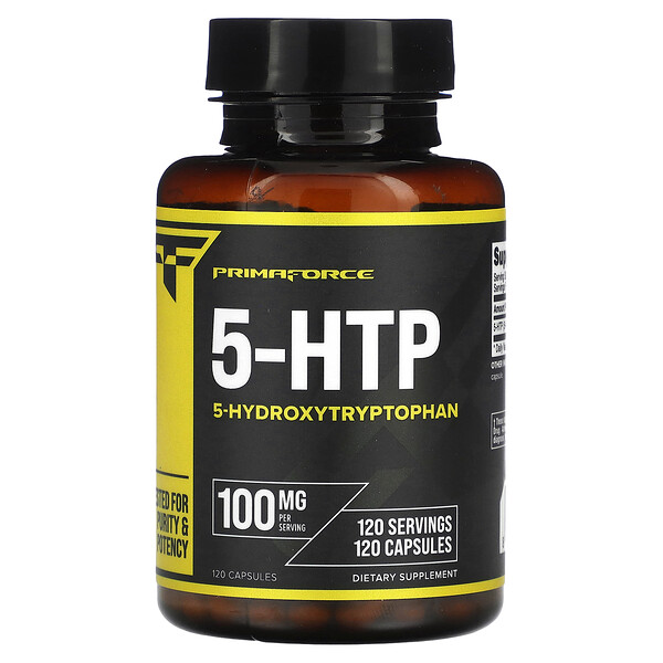 5-HTP, 100 мг, 120 капсул Primaforce