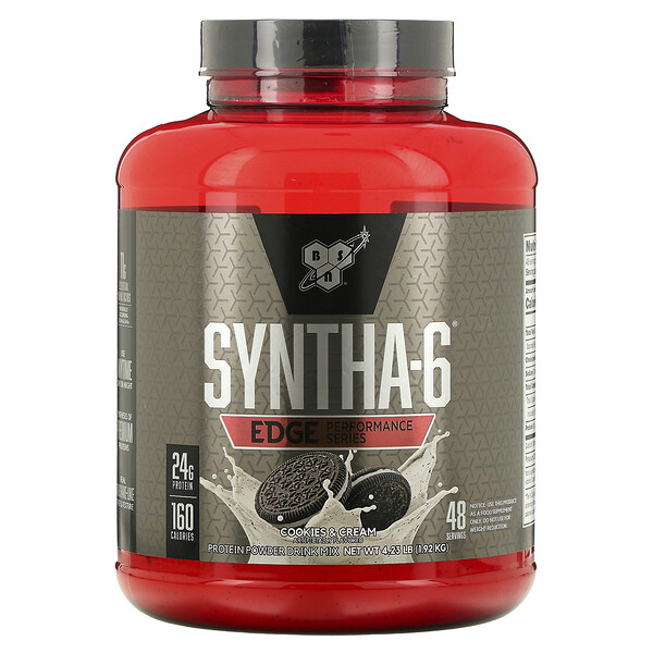 Syntha-6 Edge, Протеиновая порошковая смесь, печенье и сливки, 4,23 фунта (1,92 кг) BSN