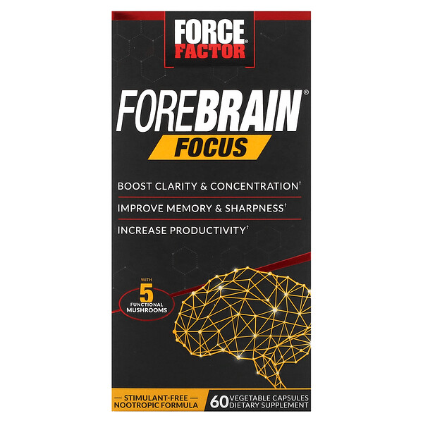 Forebrain Focus - 60 растительных капсул - Force Factor Force Factor