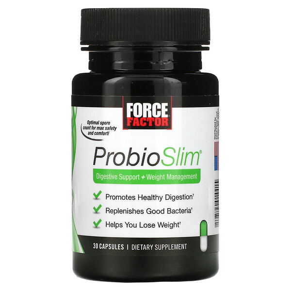 ProbioSlim, Поддержка пищеварения + контроль веса, 30 капсул Force Factor