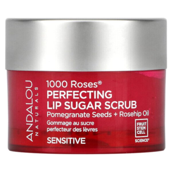 1000 Roses, Perfecting Lip Sugar Scrub, Sensitive, 0.5 oz (14.2 g) Andalou Naturals