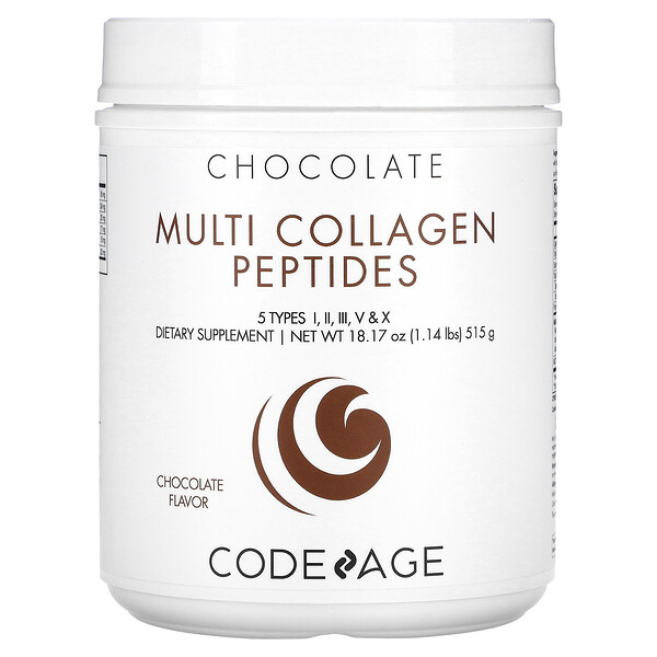 Мультиколлагеновые пептиды, шоколад, 18,17 унций (515 г) Codeage