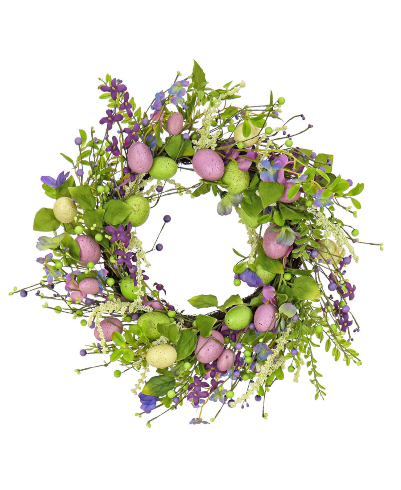 20" Flowering Eggs Easter Wreath National Tree Company