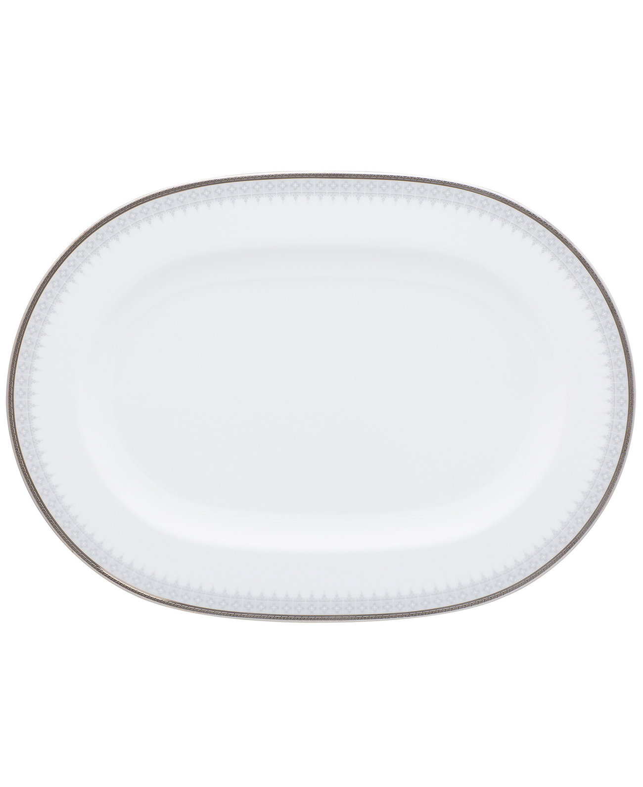 Silver Colonnade Oval Platter, 16" Noritake