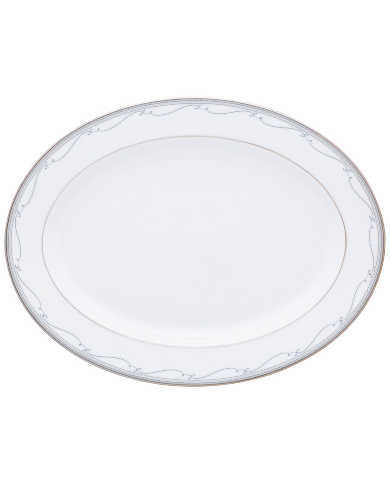 Satin Flourish Oval Platter, 14" Noritake