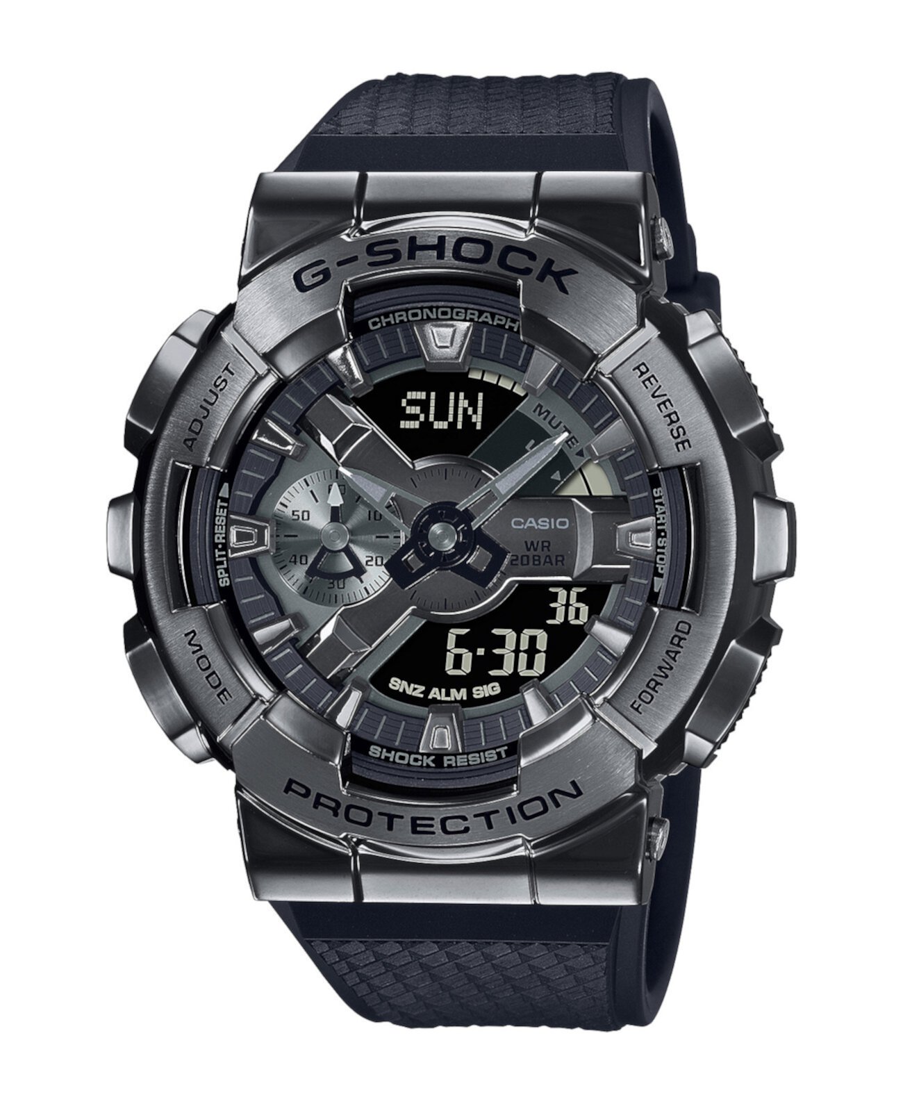 Мужские аналогово-цифровые часы из полимера черного цвета, 48,8 мм, GM110BB-1A G-Shock