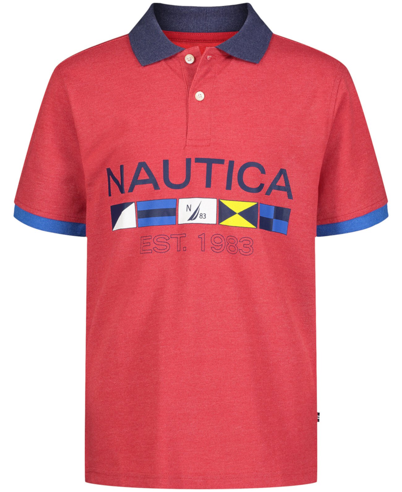 Рубашка поло с короткими рукавами и сигнальным флагом для мальчиков младшего возраста Nautica