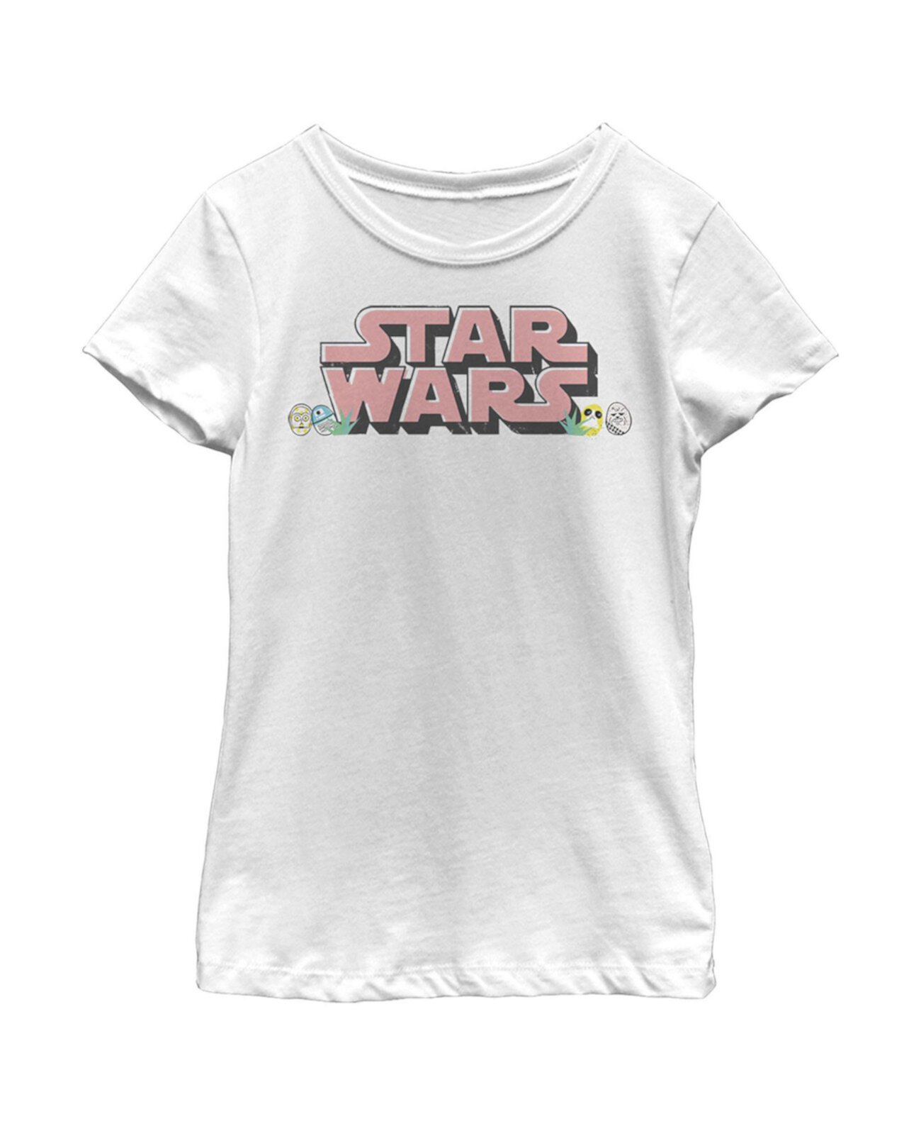 Girl's Star Wars Easter Themed Chest Logo  Child T-Shirt Disney