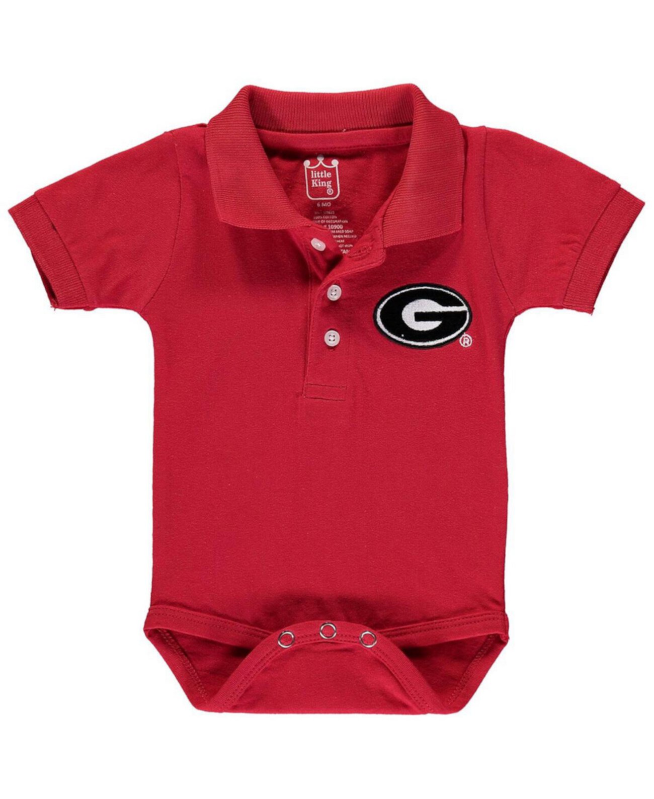 Боди-поло красного цвета Georgia Bulldogs для мальчиков и девочек для младенцев Little King Apparel