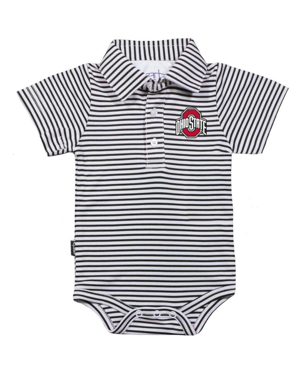 Детское Боди Garb Ohio State Buckeyes Carson Striped с Коротким Рукавом Garb