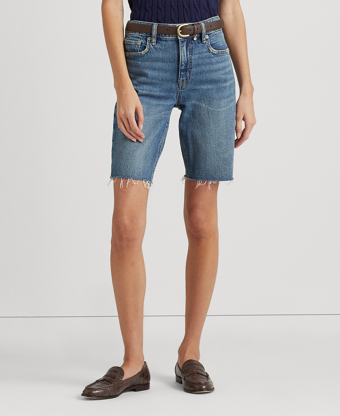 Женские обрезанные джинсовые шорты Ralph Lauren
