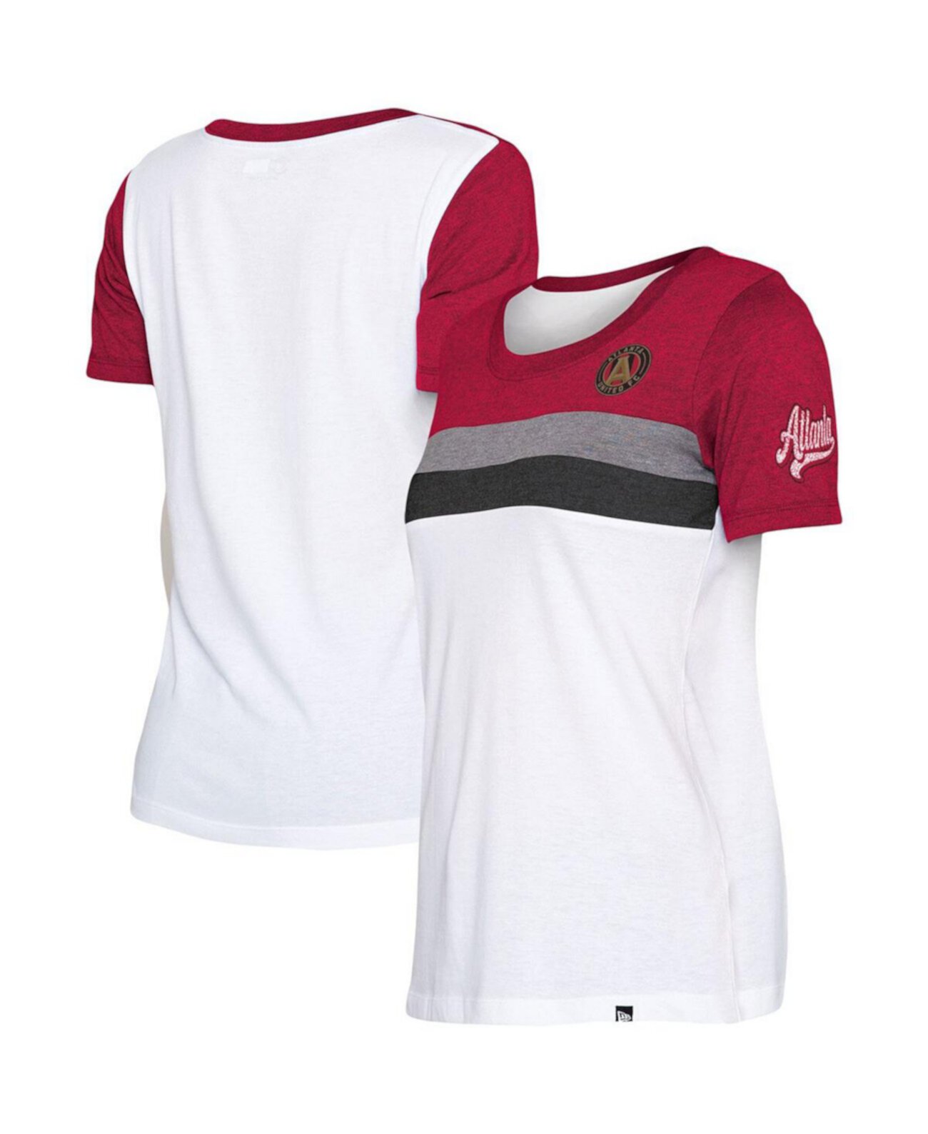 Женская футболка New Era White Atlanta United FC Team 5th & Ocean