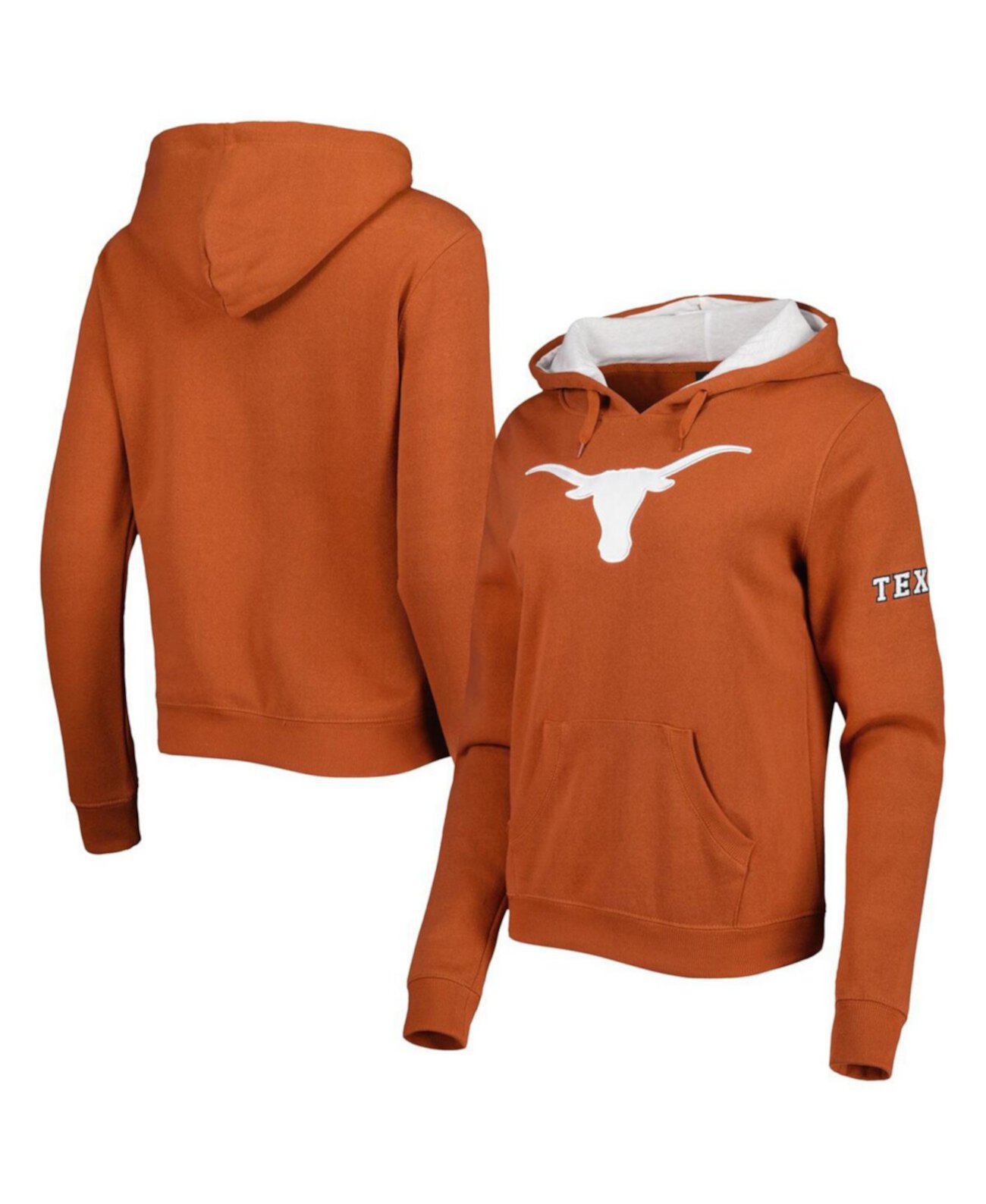 Женская худи Texas Orange Texas Longhorns Big Logo Team Pullover Hoodie Colosseum