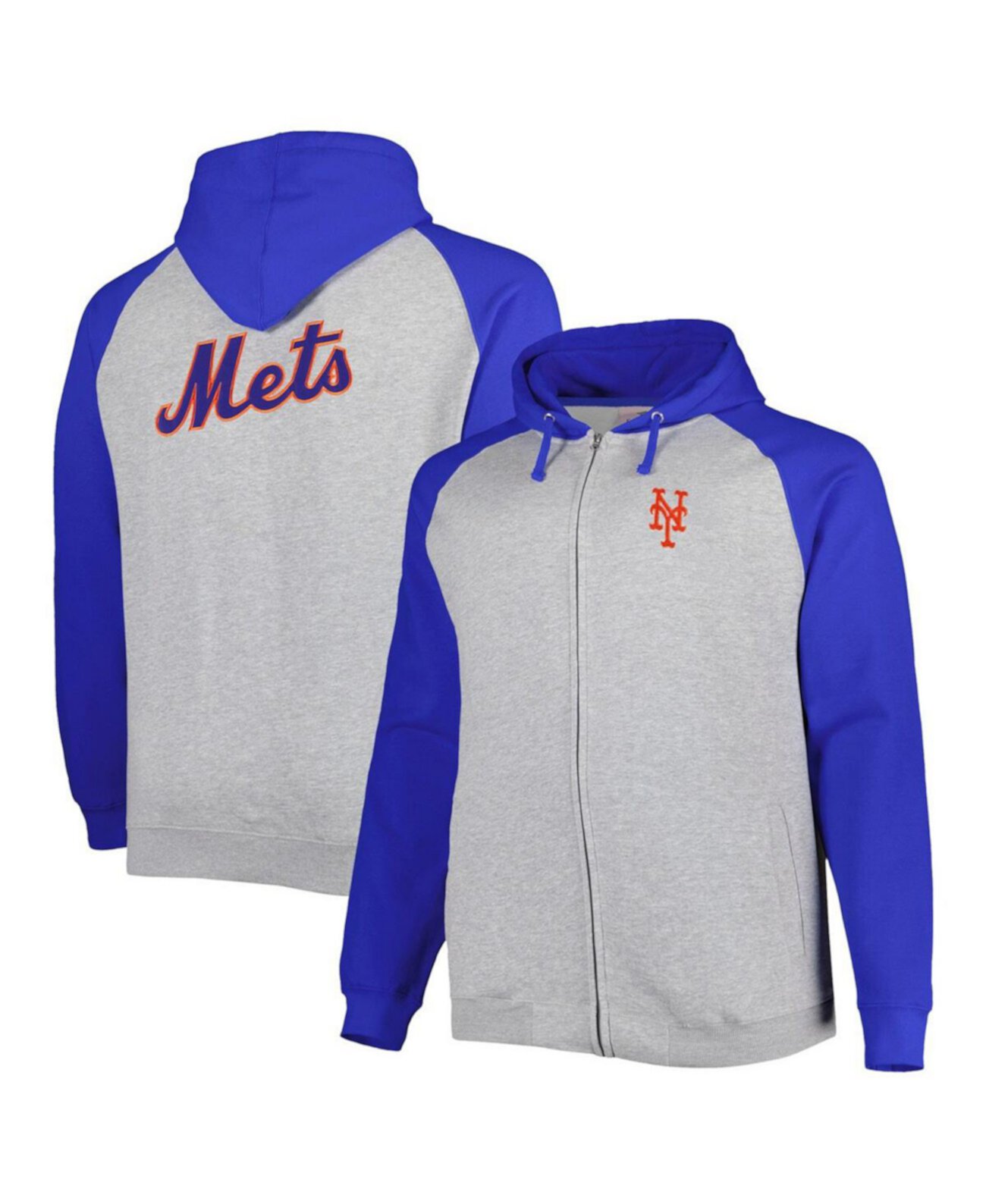 Мужское Худи Profile New York Mets Раглан с Полной Молнией Profile