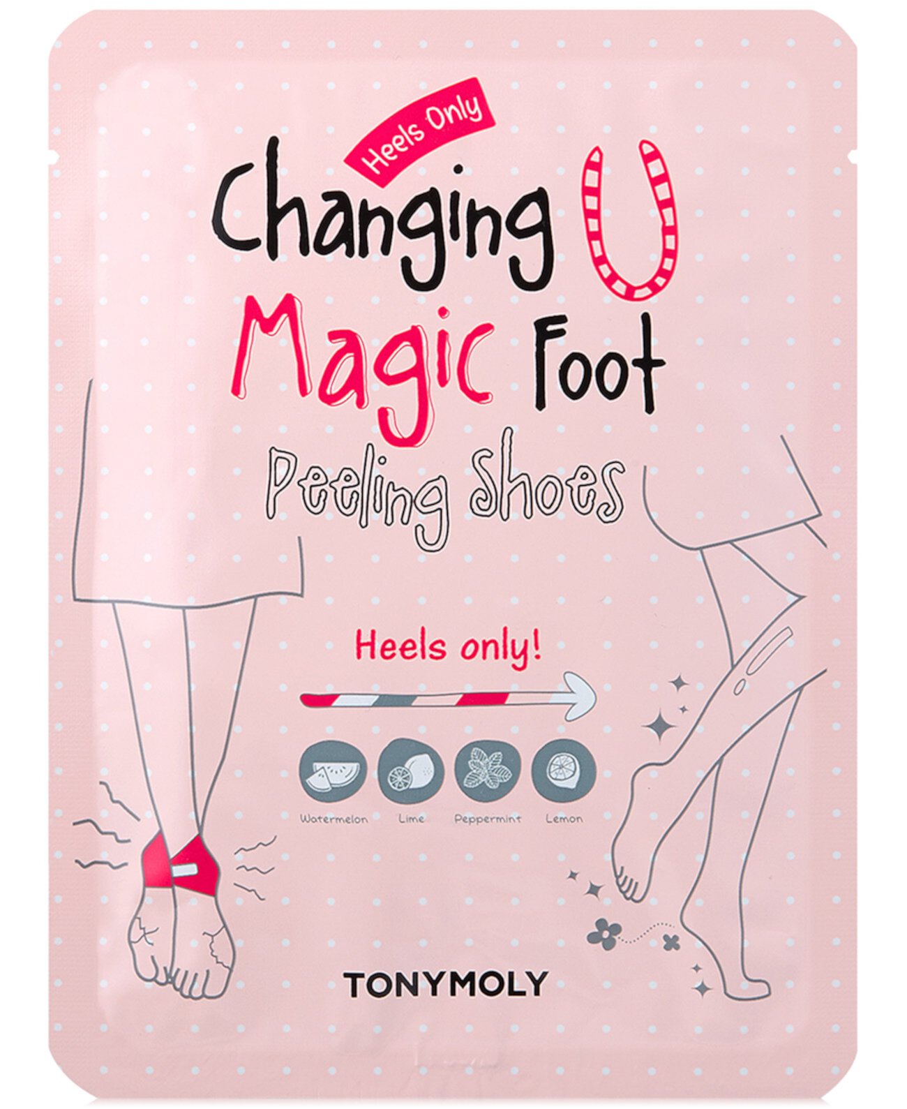 Пилинг-маска для пяточек Changing U Magic - эффективная эксфолиация, 60-90 мин. Tonymoly