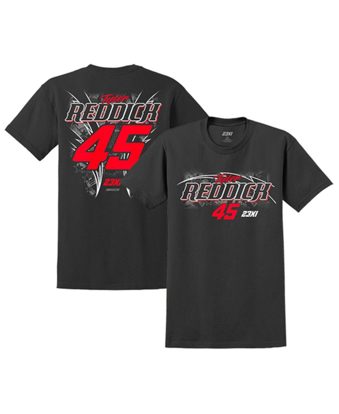 Мужская черная футболка Tyler Reddick 2023 #45 Lifestyle 23xi Racing
