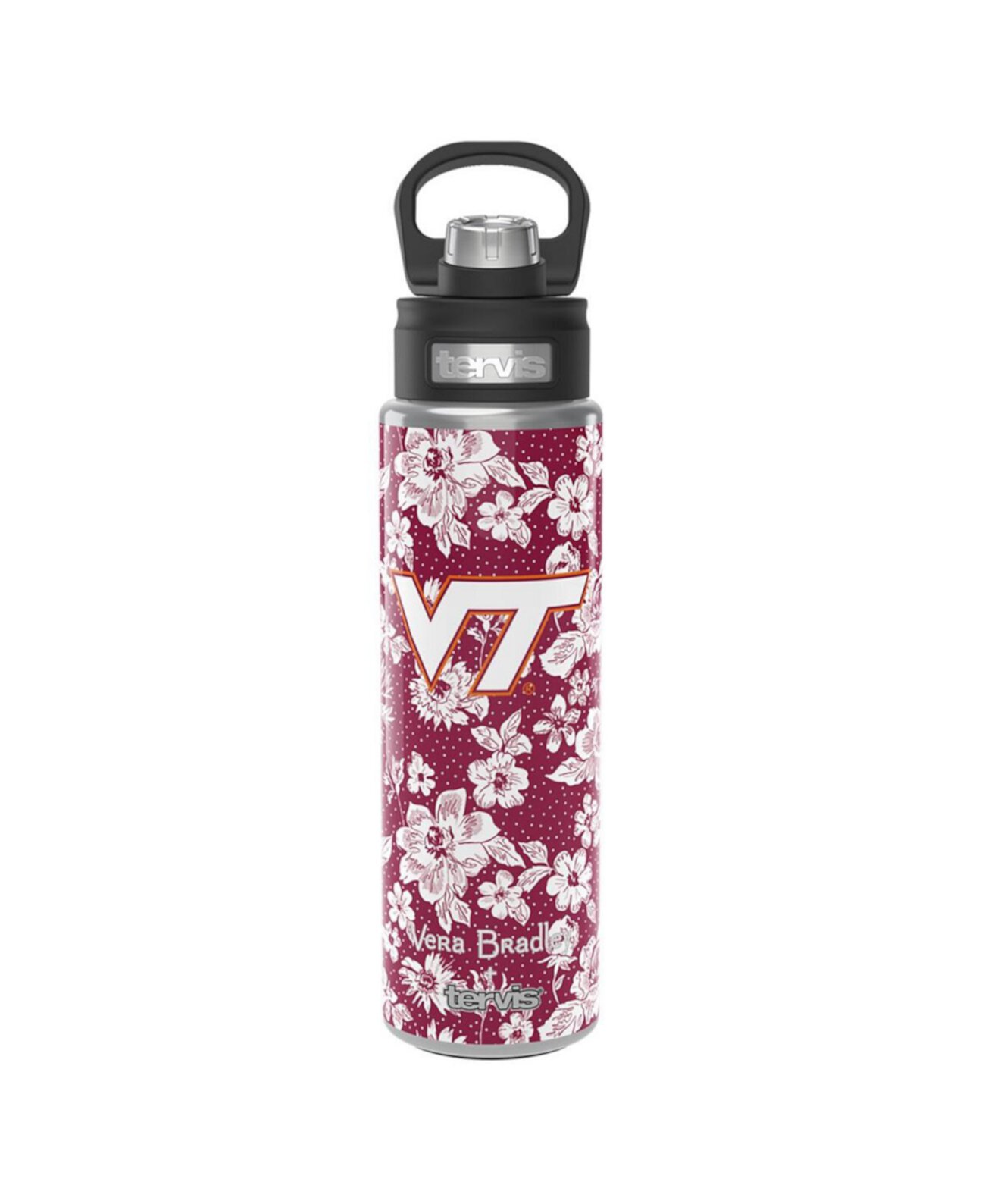 Tumbler Virginia Tech Hokies x Tervis Бутылка с широким горлом, 24 унции и роскошной крышкой Vera Bradley