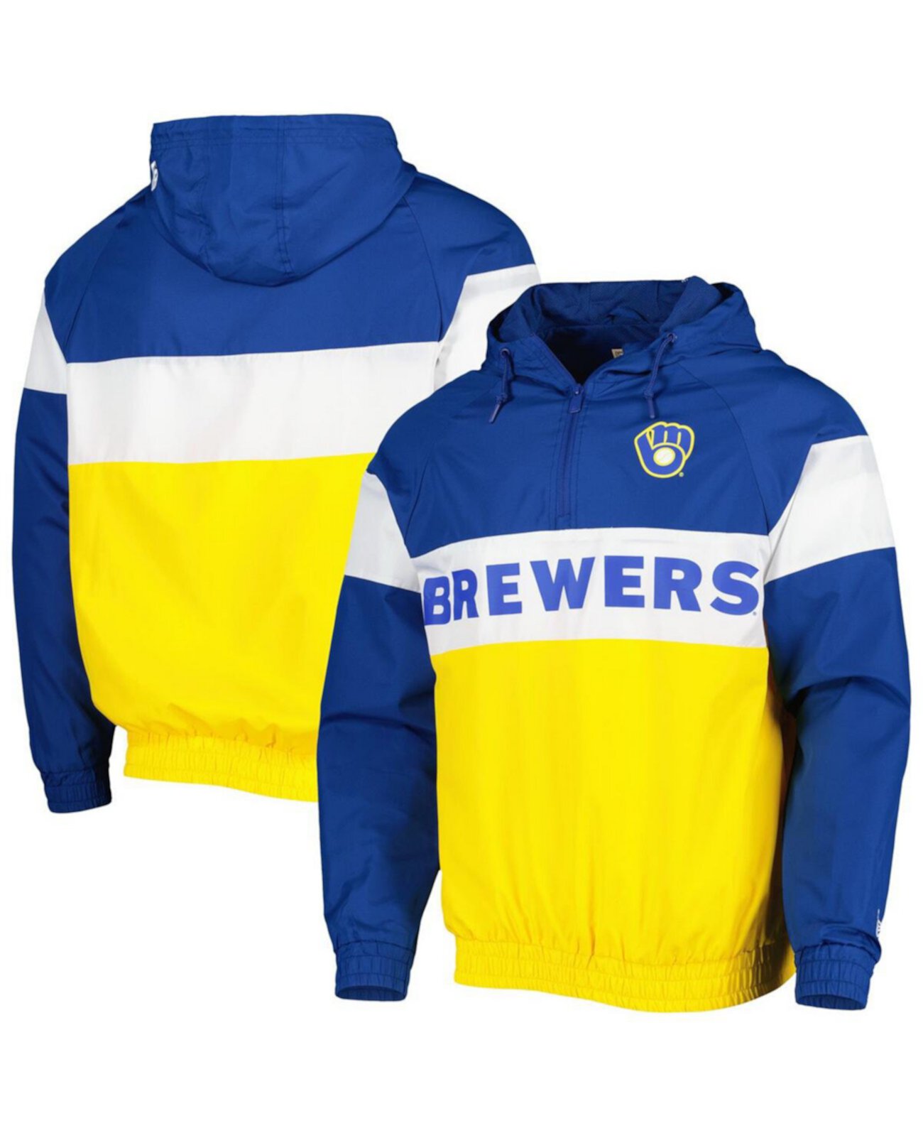 Мужская Толстовка New Era Milwaukee Brewers Raglan с Полу-застежкой New Era