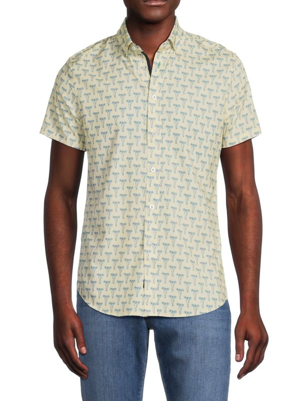 Рубашка с коротким рукавом с пальмовым принтом Heritage Report Collection