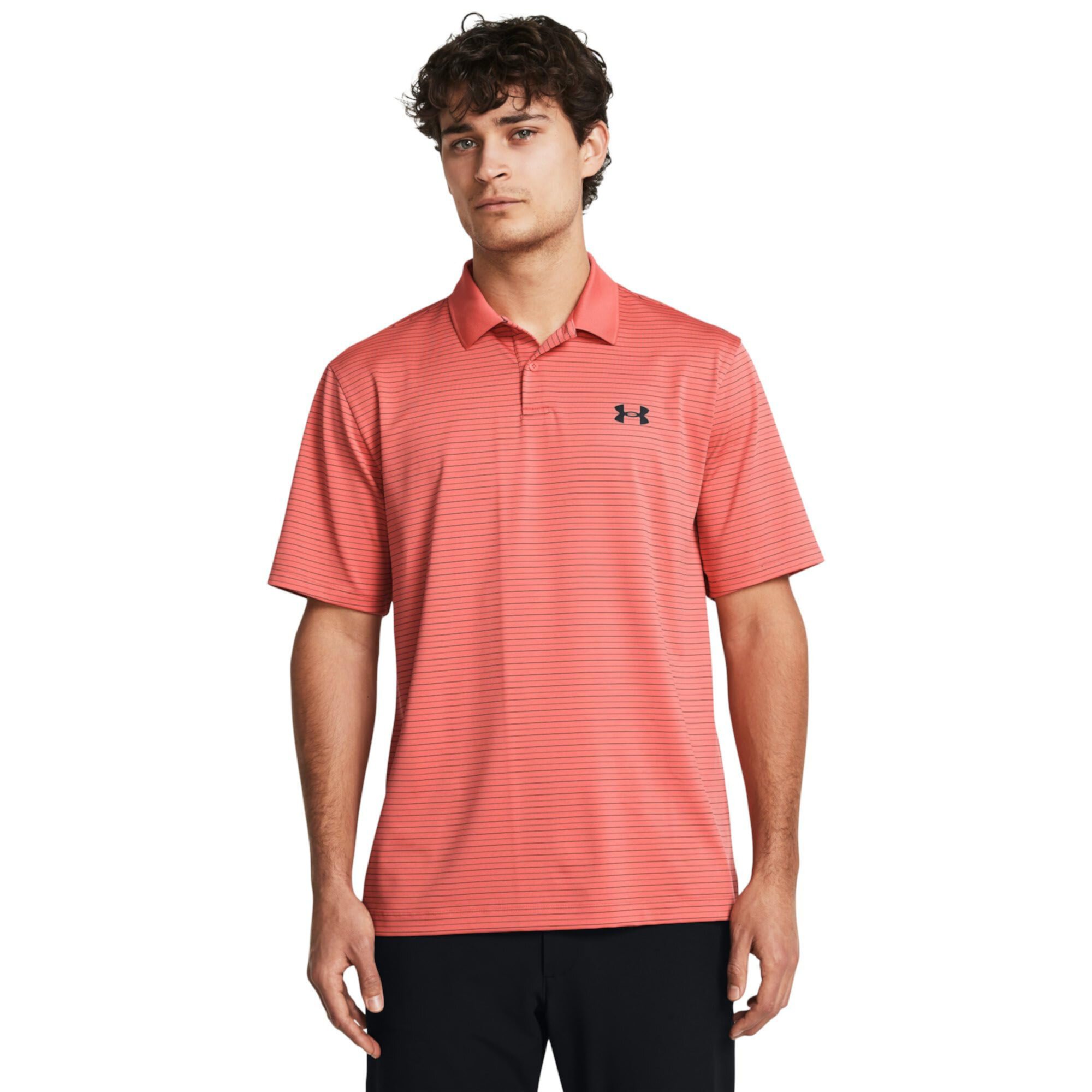 Поло Under Armour Golf Performance 3.0 Novelty из мягкого дышащего полиэстера с короткими рукавами и гладким силуэтом Under Armour Golf