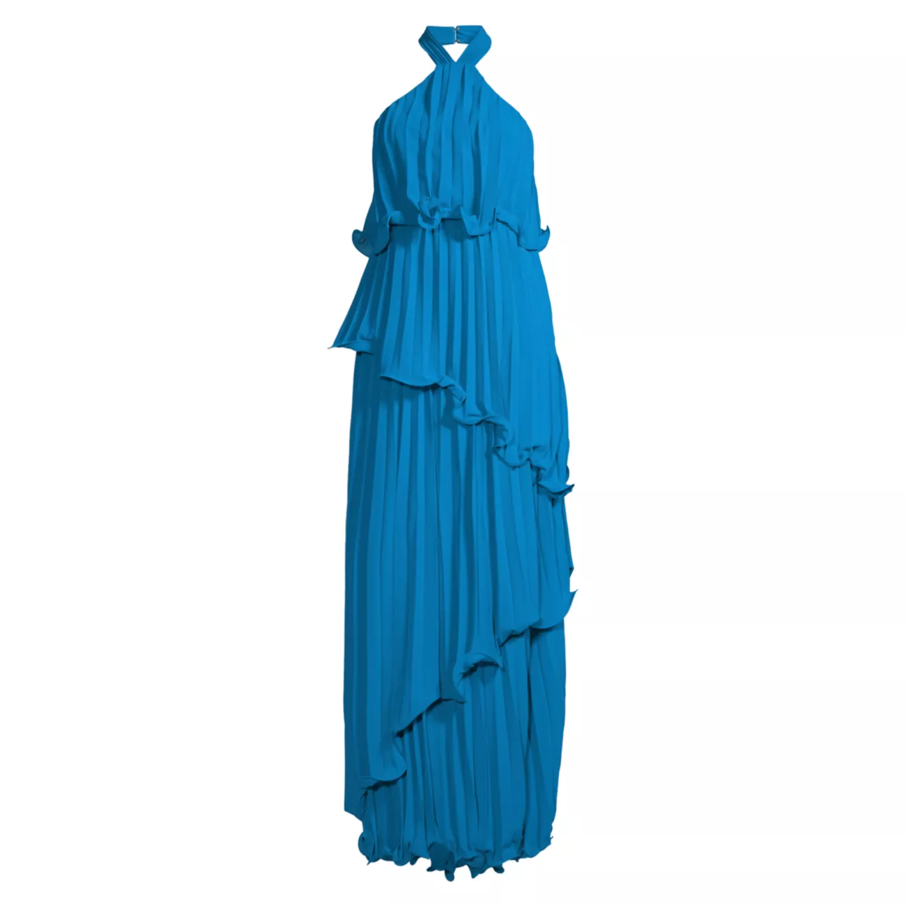 Плиссированное платье из жоржета с лямкой на шее ONE33 SOCIAL