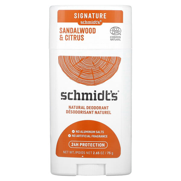 Natural Deodorant, Sandalwood & Citrus, 2.65 oz (75 g) Schmidt's