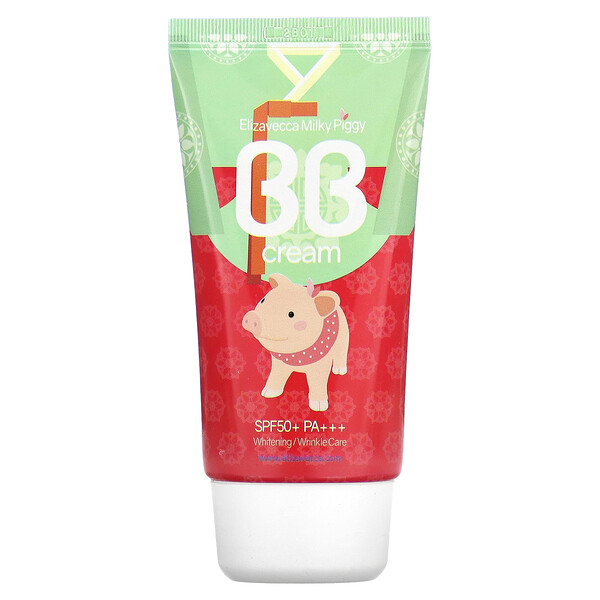 Milky Piggy BB Cream (Крем), SPF 50+ PA+++, 1.69 fl oz (Жидкие унции) (50 ml) Elizavecca