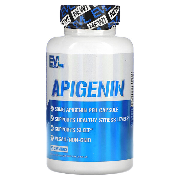 Апигенин, 30 растительных капсул EVLution Nutrition