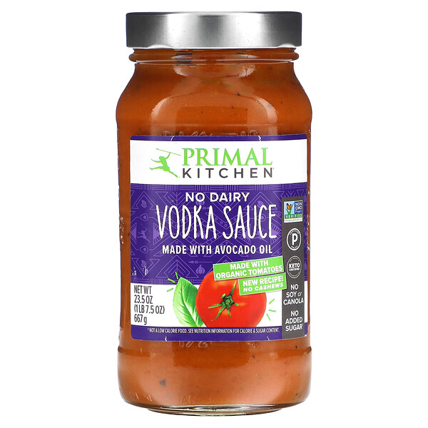 No Dairy Vodka Sauce Made With Avocado Oil, 23.5 oz (667 g) Primal Kitchen