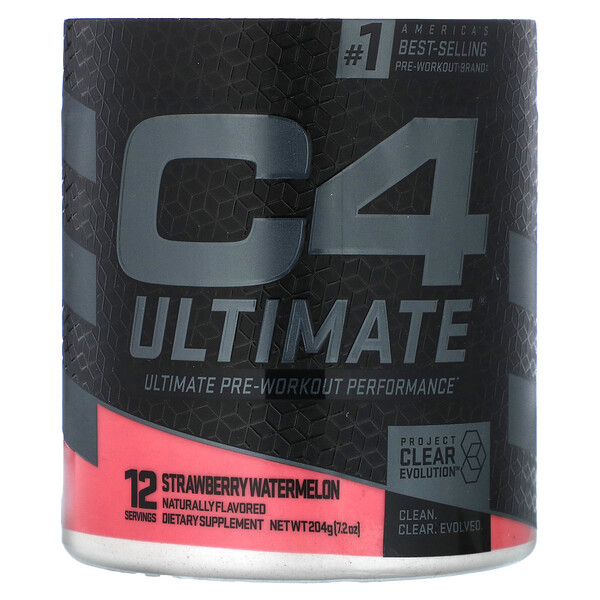 C4 Ultimate, Максимальная эффективность перед тренировкой, клубника и арбуз, 7,2 унции (204 г) Cellucor