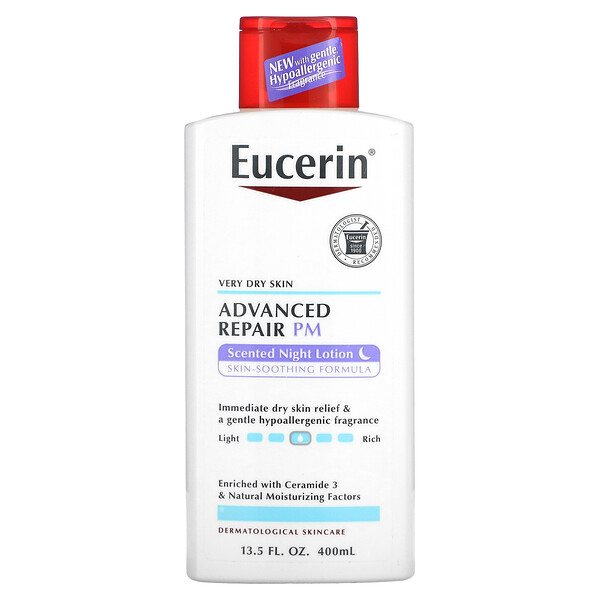 Advanced Repair Lotion, PM, Scented Night, 13.5 fl oz (400 ml) Eucerin