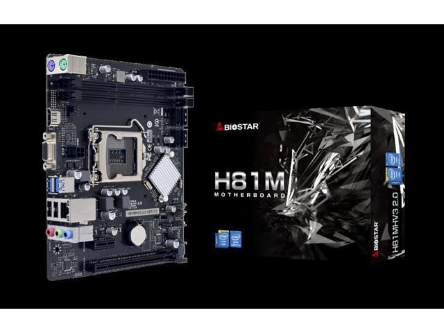 Biostar H81MHV3 2.0 LGA 1150 Intel H81 Mini-ITX Desktop Motherboard Biostar