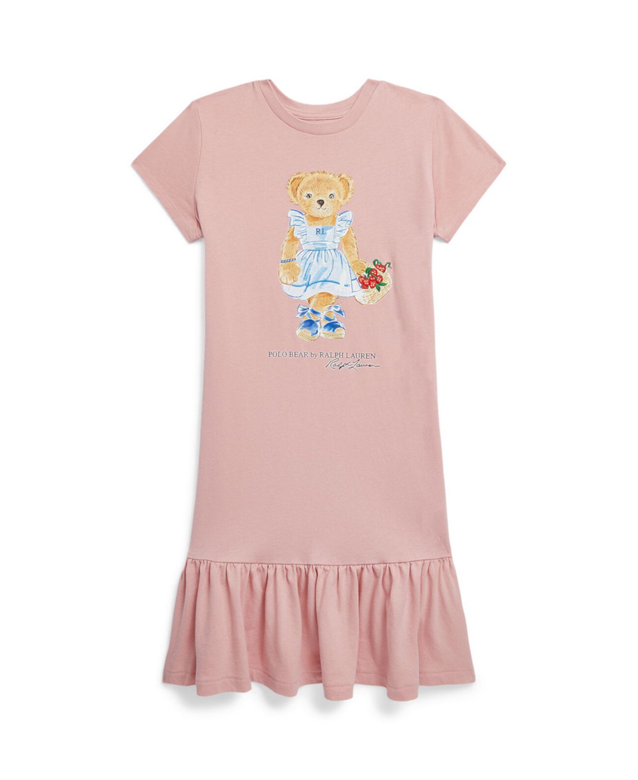 Платье-футболка из джерси Big Girls Polo Bear Ralph Lauren