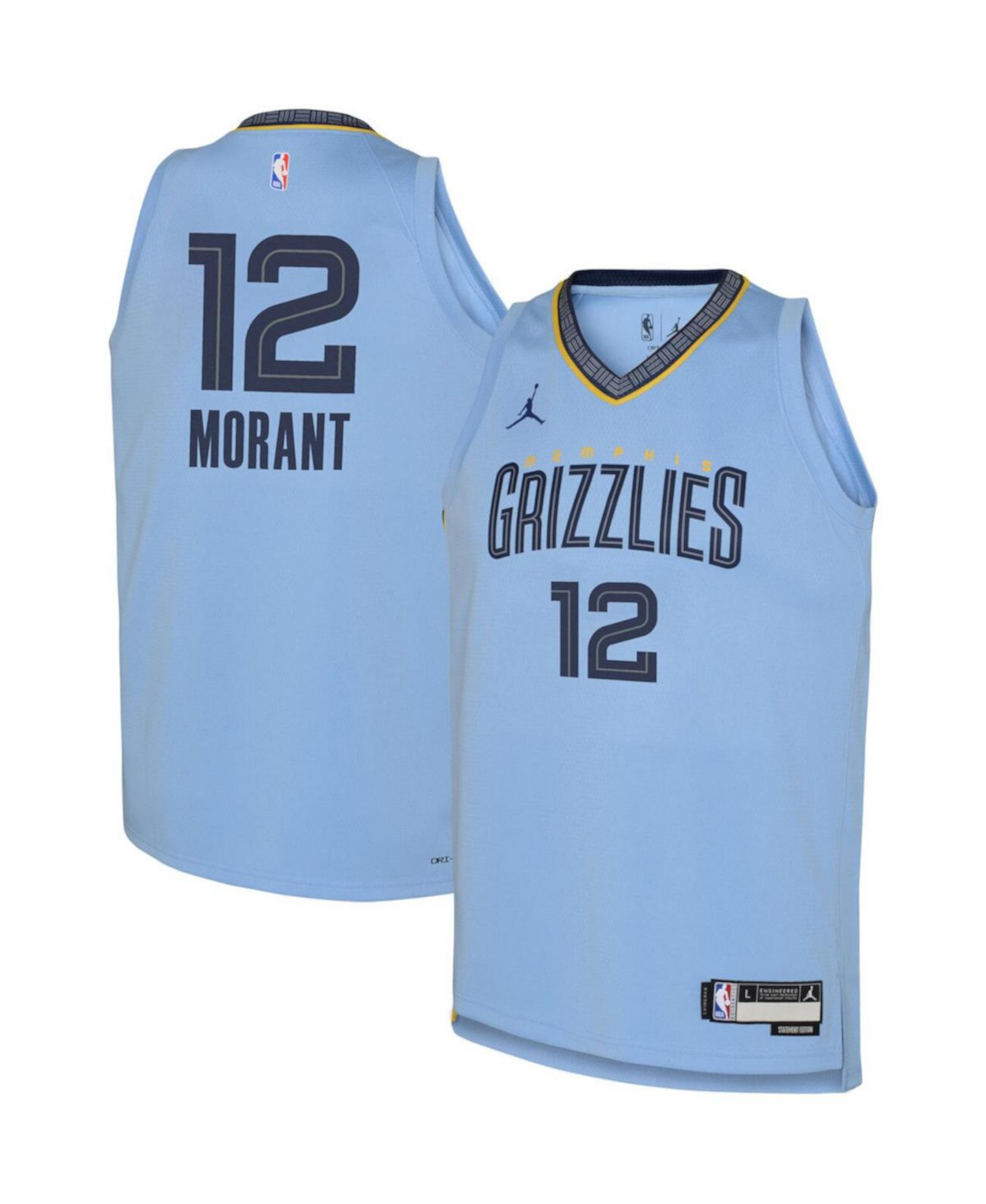 Детская синяя майка Ja Morant Memphis Grizzlies 2022/23 – Эдишн Statement, Jordan Jordan