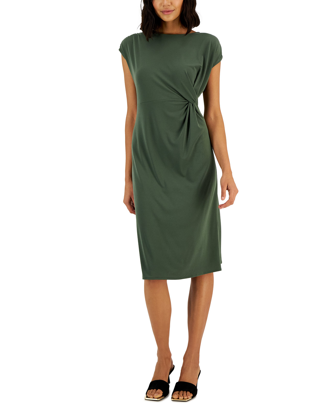 Женское платье миди с перекручиванием спереди, созданное для Macy's Alfani