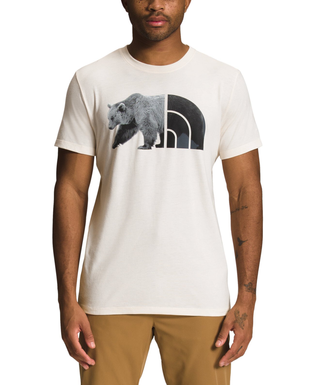 Мужская футболка Slim-Fit Bear Logo с графическим принтом The North Face