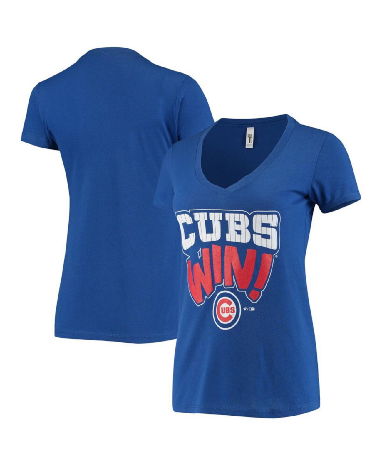 Женская футболка Tri-Blend с v-образным вырезом Royal Chicago Cubs Hometown BreakingT