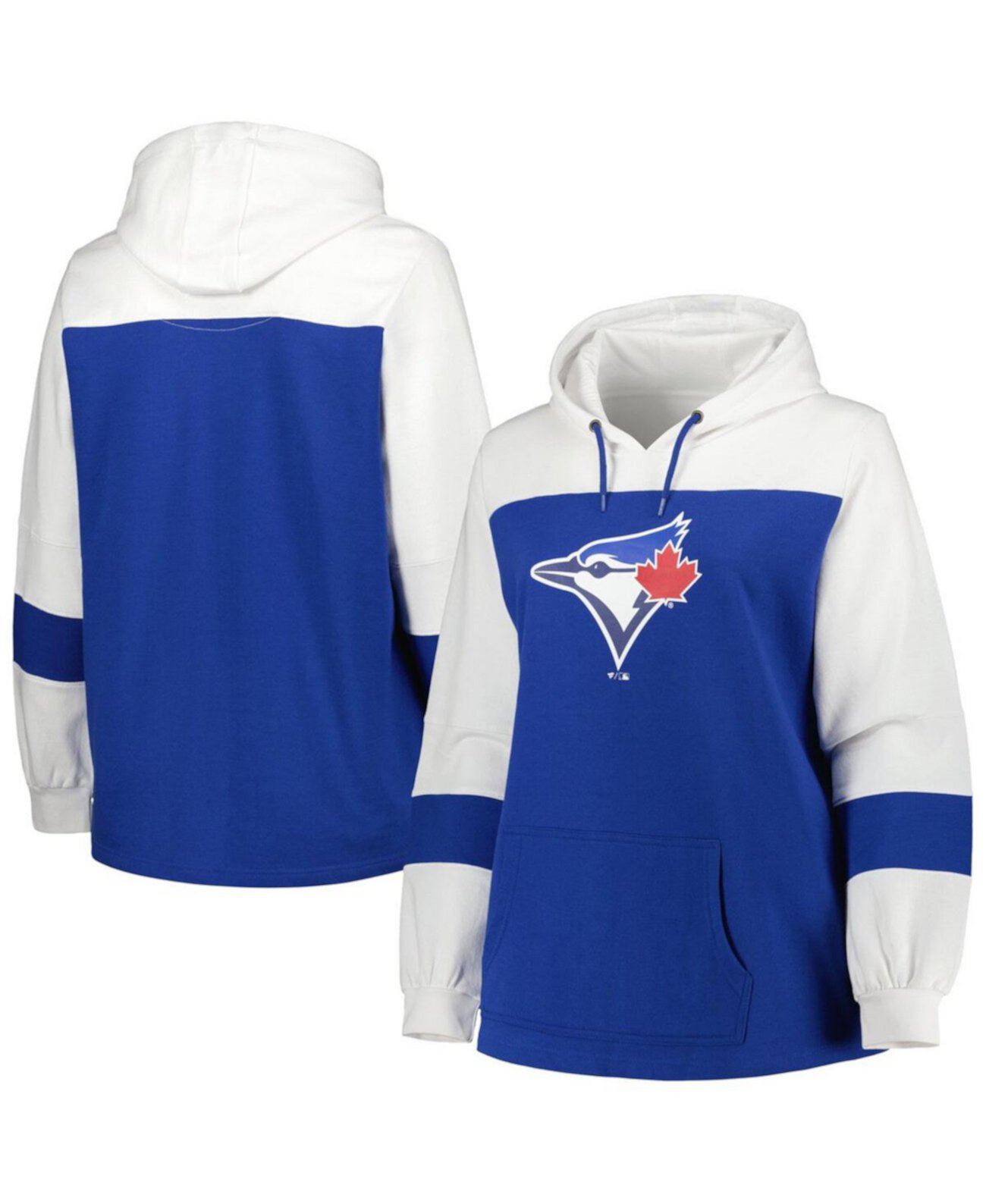 Женский пуловер с капюшоном Royal Toronto Blue Jays больших размеров с цветными блоками Profile