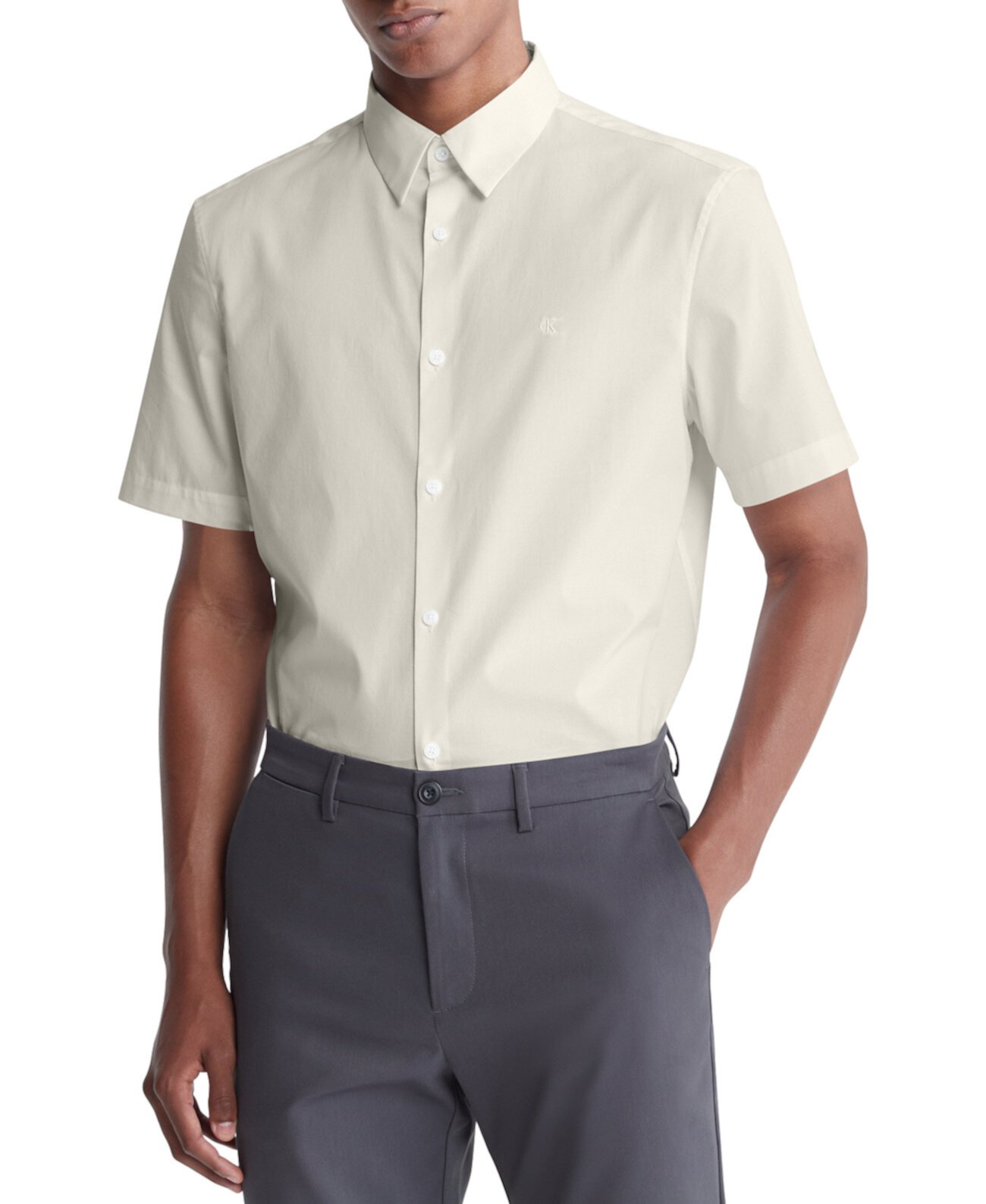 Men's Slim-Fit Stretch Solid Shirt Calvin Klein