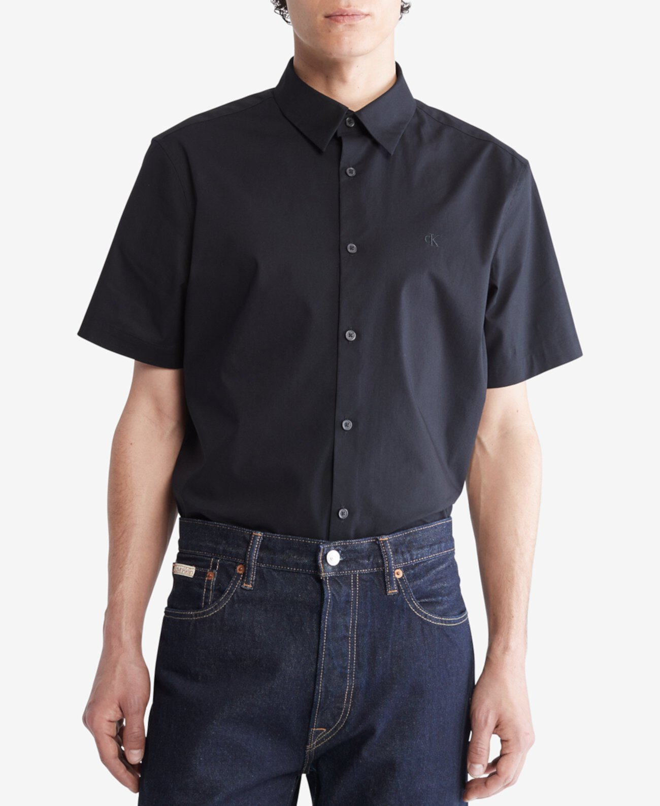 Мужская рубашка Slim-Fit Stretch Solid Calvin Klein