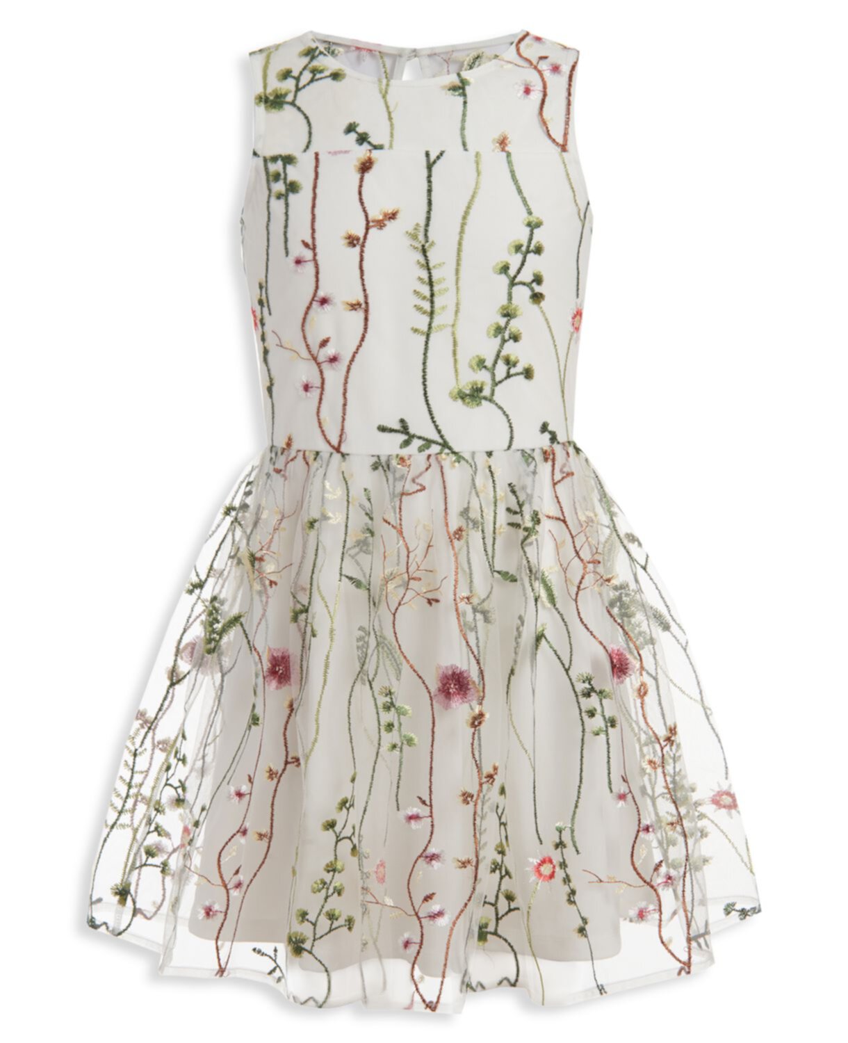 Сетчатое платье без рукавов Little Girl's Garden Calvin Klein